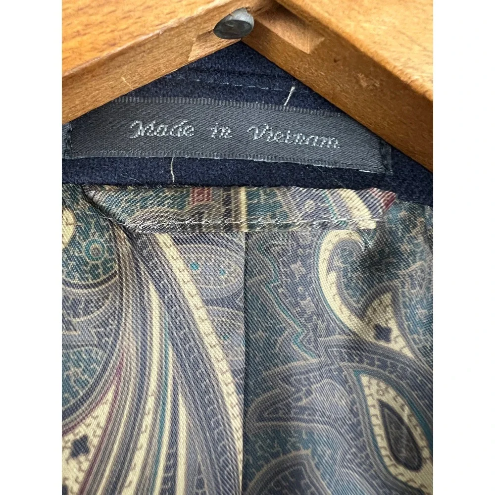 Lauren Ralph Lauren Blazer Mens 48 Navy Blue Good Paisley Lining Sport Coat